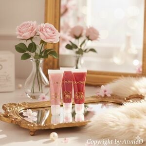 Lancôme Juicy Tubes Lip Gloss Set - 3pc Full Size High Shine Gloss - NIB
